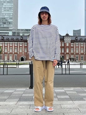 「ORCIVAL（オーシバル）のアイテム」を使った、BEAMS LIGHTS Mensさん（メンズ・170cm）の夏コーディネート