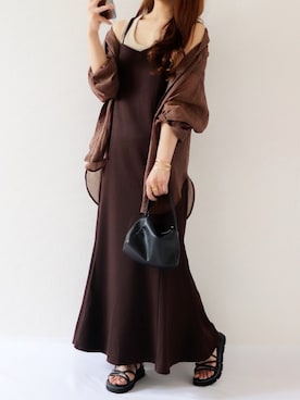 「coca（ANDEX shoes product）（コカ）のアイテム（サンダル）」を使った、canさん（レディース・156cm）の夏コーディネート