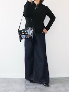 「アイテム（トップス）」を使った、canさん（レディース・156cm）の秋コーディネート