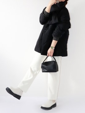 「CLEA（クレア）のアイテム（パンツ）」を使った、canさん（レディース・156cm）の冬コーディネート