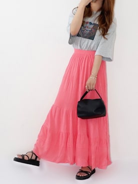 「coca（ANDEX shoes product）（コカ）のアイテム（サンダル）」を使った、canさん（レディース・156cm）の夏コーディネート