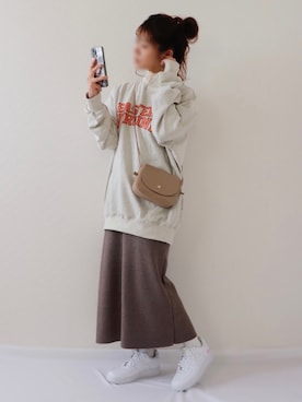 「ISOOK（アイスー）のアイテム（スウェット）」を使った、canさん（レディース・156cm）の秋コーディネート