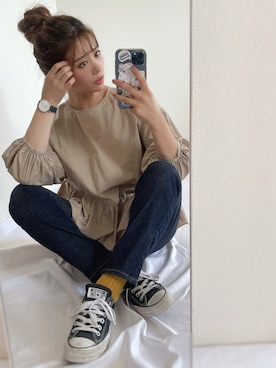 「30代」｜「アイテム（ソックス/靴下）」を使った、canさん（レディース・156cm）の秋コーディネート
