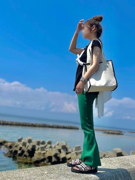 「Ein（アイン）のアイテム」を使った、canさん（レディース・156cm）の夏コーディネート