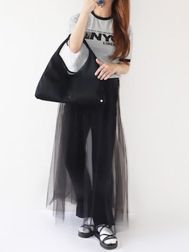 「NOISE MAKER（ノイズメーカー）のアイテム」を使った、canさん（レディース・156cm）の夏コーディネート