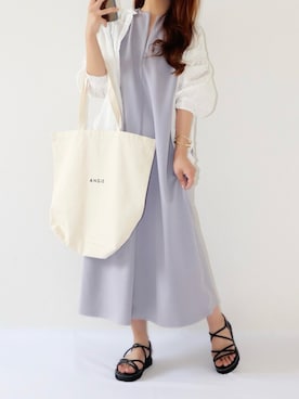 「coca（ANDEX shoes product）（コカ）のアイテム（サンダル）」を使った、canさん（レディース・156cm）の夏コーディネート