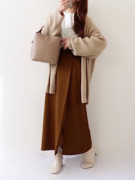 「CLEA（クレア）のアイテム（ハンドバッグ）」を使った、canさん（レディース・156cm）の冬コーディネート