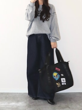 「アイテム（トップス）」を使った、canさん（レディース・156cm）の秋コーディネート