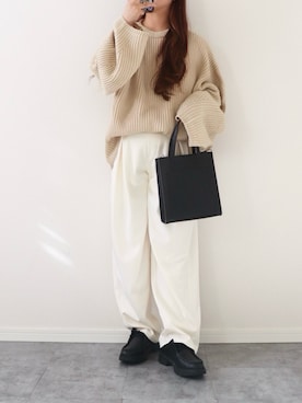 「select MOCA by son（セレクトモカバイソン）のアイテム」を使った、canさん（レディース・156cm）の冬コーディネート