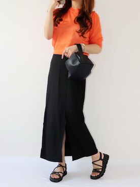 「coca（ANDEX shoes product）（コカ）のアイテム（サンダル）」を使った、canさん（レディース・156cm）の夏コーディネート