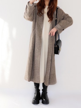 「callautia（カラウティア）のアイテム（その他アウター）」を使った、canさん（レディース・156cm）の冬コーディネート