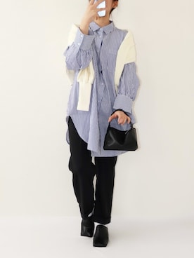 「Lee（リー）のアイテム（その他パンツ）」を使った、canさん（レディース・156cm）の春コーディネート