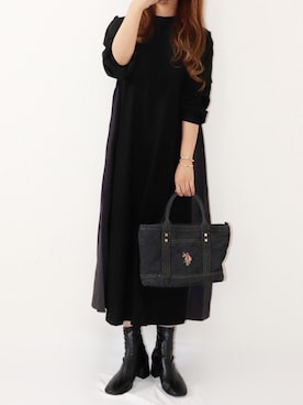 「Fizz（フィズ）のアイテム（ワンピース/ドレス）」を使った、canさん（レディース・156cm）の秋コーディネート