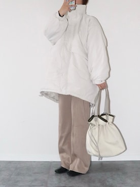 「アイテム（バッグ）」を使った、canさん（レディース・156cm）の秋コーディネート