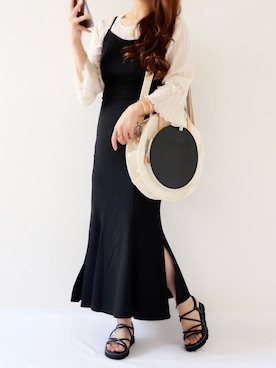 「coca（ANDEX shoes product）（コカ）のアイテム（サンダル）」を使った、canさん（レディース・156cm）の夏コーディネート