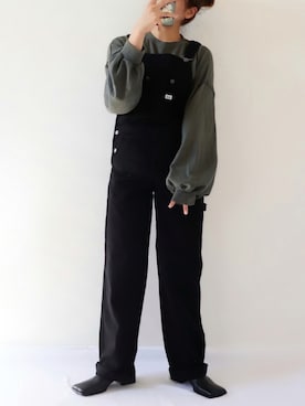 「秋トレンド2021」｜「アイテム（サロペット/オーバーオール）」を使った、canさん（レディース・156cm）の秋コーディネート