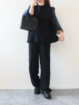 「アイテム（パンツドレス）」を使った、canさん（レディース・156cm）の冬コーディネート