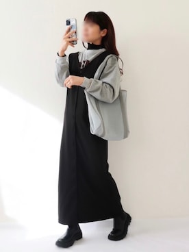 「rectangle by ryon（レクタングルバイリョン）のアイテム（トップス）」を使った、canさん（レディース・156cm）の冬コーディネート