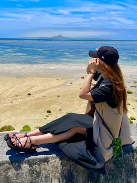 「coca（ANDEX shoes product）（コカ）のアイテム（サンダル）」を使った、canさん（レディース・156cm）の夏コーディネート