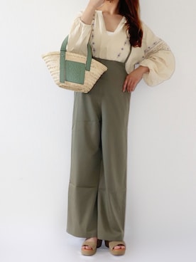 「GeeRA」｜「アイテム（オールインワン・サロペット）」を使った、canさん（レディース・156cm）の春コーディネート