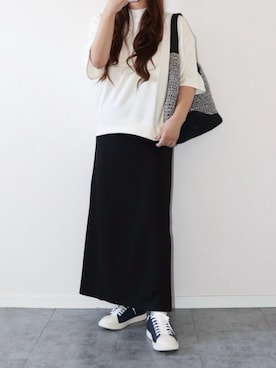 「アイテム（シューズ、ブルー系）」を使った、canさん（レディース・156cm）の夏コーディネート