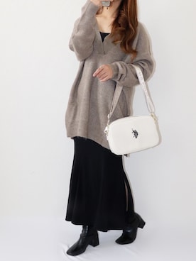 「U.S.POLO ASSN.」｜canさん（レディース・156cm）の秋コーディネート