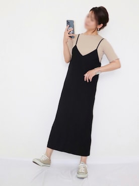 「SUGAR BISKET（シュガービスケット）のアイテム（サロペット/オーバーオール）」を使った、canさん（レディース・156cm）の夏コーディネート