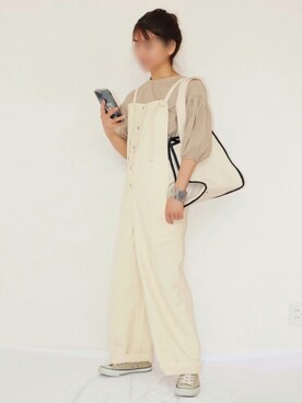 「Ein（アイン）のアイテム」を使った、canさん（レディース・156cm）の夏コーディネート