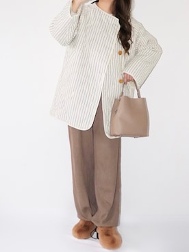 「Crisp（クリスプ）のアイテム（ジャケット/アウター）」を使った、canさん（レディース・156cm）の冬コーディネート