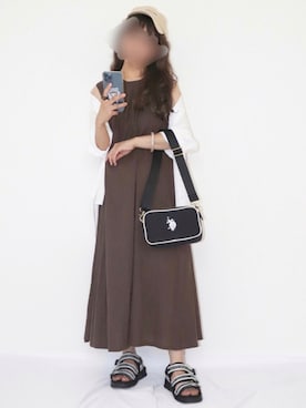 「ap retro（アプレトロ）のアイテム（帽子）」を使った、canさん（レディース・156cm）の夏コーディネート