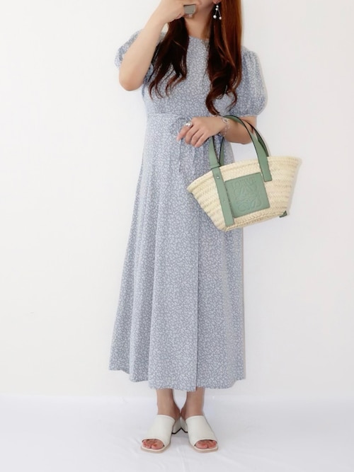 Sarahwear サラウェア　コットン　小花柄　ロングワンピース Sarahwear サラウェア コットン 小花柄 ロングワンピース ワンピース