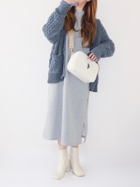 「AS KNOW AS plus（アズノゥアズプラス）のアイテム（ブーツ）」を使った、canさん（レディース・156cm）の冬コーディネート