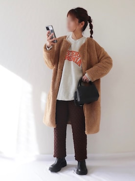 「ISOOK（アイスー）のアイテム（スウェット）」を使った、canさん（レディース・156cm）の秋コーディネート