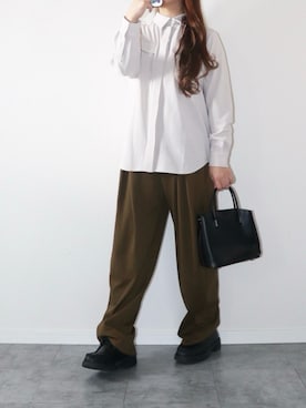 「オフィススタイル」｜「アイテム（その他）」を使った、canさん（レディース・156cm）の冬コーディネート