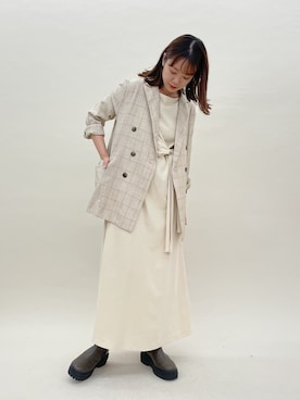「mline」｜「アイテム（ジャケット/アウター）」を使った、いけがやあおいさん（レディース・163cm）の夏コーディネート