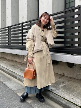 「アウターコーデ」｜「アイテム（ミリタリージャケット）」を使った、いけがやあおいさん（レディース・163cm）の夏コーディネート