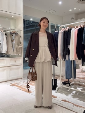 「mystic（ミスティック）のアイテム（その他パンツ）」を使った、いけがやあおいさん（レディース・163cm）の秋コーディネート