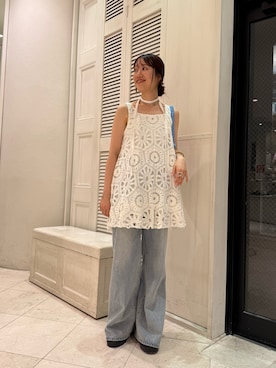 「mystic（ミスティック）のアイテム」を使った、いけがやあおいさん（骨格ウェーブ・レディース・163cm）の夏コーディネート