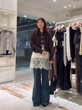 「アイテム（キャミソール）」を使った、いけがやあおいさん（レディース・163cm）の秋コーディネート