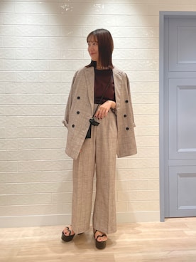 「mline」｜「アイテム（ジャケット/アウター）」を使った、いけがやあおいさん（レディース・163cm）の夏コーディネート