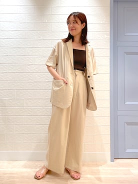 「mline」｜「アイテム（ジャケット/アウター）」を使った、いけがやあおいさん（レディース・163cm）の秋コーディネート