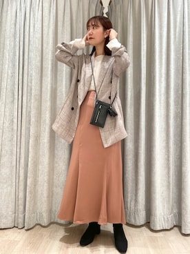 「mline」｜「アイテム（ジャケット/アウター）」を使った、いけがやあおいさん（レディース・163cm）の秋コーディネート
