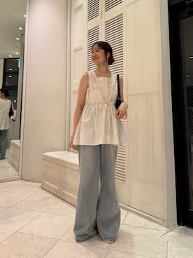 「mystic（ミスティック）のアイテム」を使った、いけがやあおいさん（骨格ウェーブ・レディース・163cm）の夏コーディネート