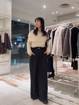 「高身長女子」｜いけがやあおいさん（レディース・163cm）の冬コーディネート