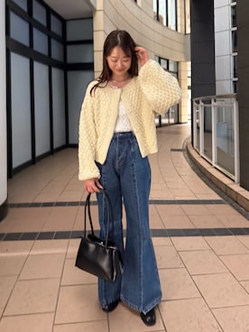 「mystic（ミスティック）のアイテム（ショルダーバッグ）」を使った、いけがやあおいさん（レディース・163cm）の秋コーディネート