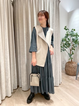 「mline」｜「アイテム（ワンピース/ドレス）」を使った、いけがやあおいさん（レディース・163cm）の秋コーディネート