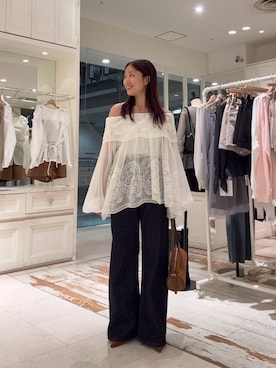 「mystic（ミスティック）のアイテム（パンプス）」を使った、いけがやあおいさん（レディース・163cm）の秋コーディネート