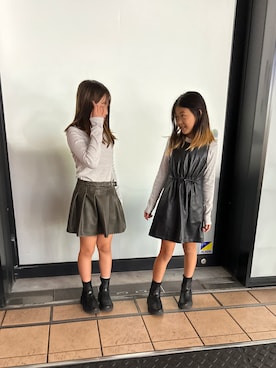 「レザーワンピース」｜けっさん（レディース・167cm）の秋コーディネート