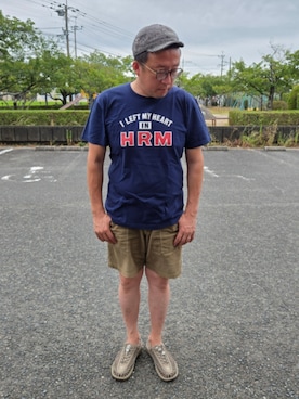 「JINS（ジンズ）のアイテム」を使った、たじさん（メンズ・174cm）の夏コーディネート