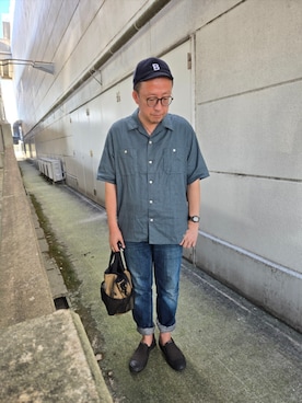 「アイテム（バッグ）」を使った、たじさん（メンズ・174cm）の秋コーディネート